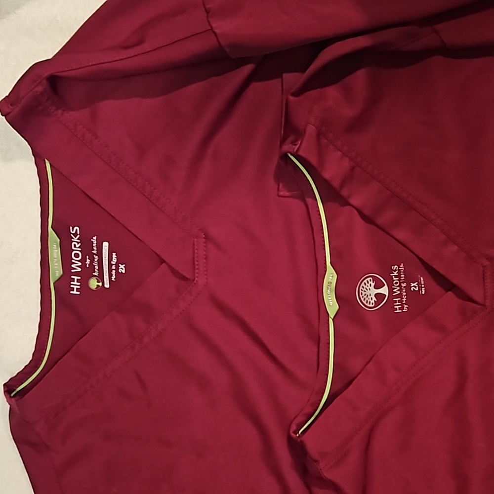 Healing Hands wine scrub tops